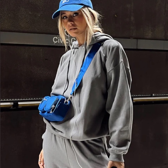 Princess Polly Jackets & Blazers - Princess Polly Oversized Charcoal Gray Hoodie